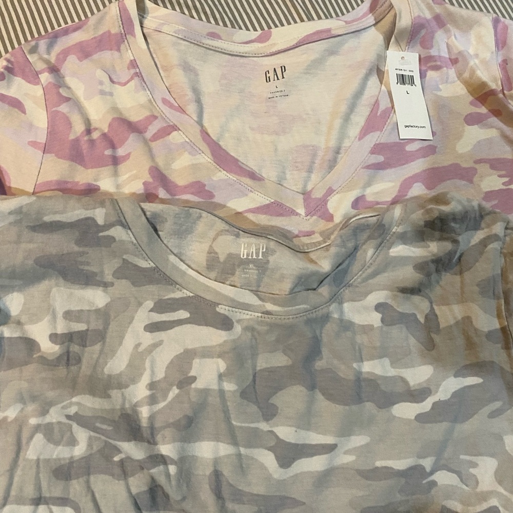 Two Gap camo tshirts.